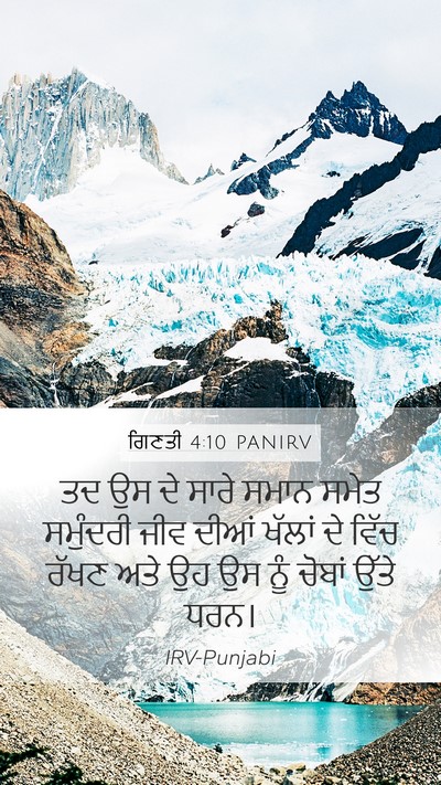 ਗਿਣਤੀ 4:10 PANIRV Mobile Phone Wallpaper - ਤਦ ਉਸ ਦੇ ਸਾਰੇ ਸਮਾਨ - Mobile Bible Verse Wallpaper