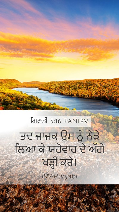 ਗਿਣਤੀ 5:16 PANIRV Mobile Phone Wallpaper - ਤਦ ਜਾਜਕ ਉਸ ਨੂੰ ਨੇੜੇ - Mobile Bible Verse Wallpaper