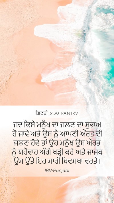 ਗਿਣਤੀ 5:30 PANIRV Mobile Phone Wallpaper - ਜਦ ਕਿਸੇ ਮਨੁੱਖ ਦਾ - Mobile Bible Verse Wallpaper