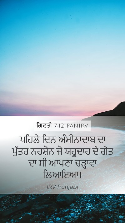 ਗਿਣਤੀ 7:12 PANIRV Bible Verse Image