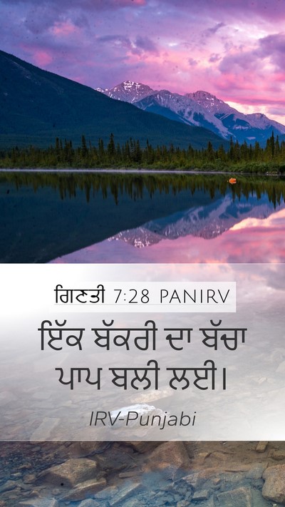 ਗਿਣਤੀ 7:28 PANIRV Mobile Phone Wallpaper - ਇੱਕ ਬੱਕਰੀ ਦਾ ਬੱਚਾ - Mobile Bible Verse Wallpaper