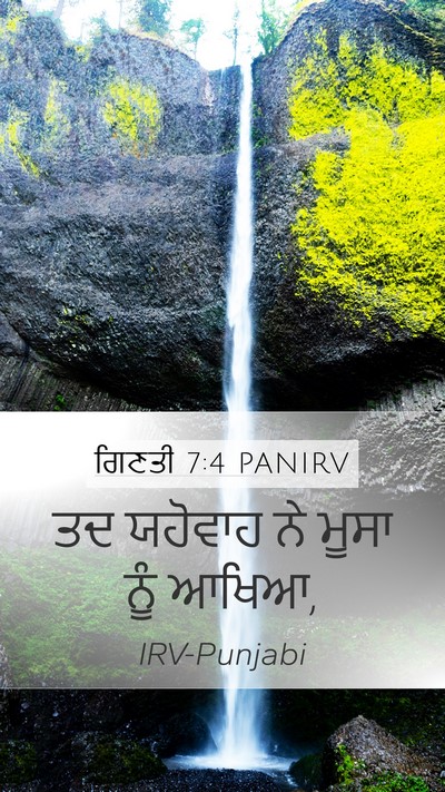 ਗਿਣਤੀ 7:4 PANIRV Mobile Phone Wallpaper - ਤਦ ਯਹੋਵਾਹ ਨੇ ਮੂਸਾ - Mobile Bible Verse Wallpaper