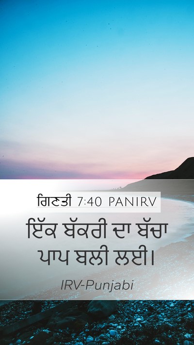 ਗਿਣਤੀ 7:40 PANIRV Mobile Phone Wallpaper - ਇੱਕ ਬੱਕਰੀ ਦਾ ਬੱਚਾ - Mobile Bible Verse Wallpaper