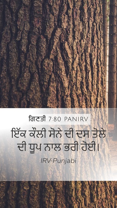 ਗਿਣਤੀ 7:80 PANIRV Mobile Phone Wallpaper - ਇੱਕ ਕੌਲੀ ਸੋਨੇ ਦੀ ਦਸ - Mobile Bible Verse Wallpaper