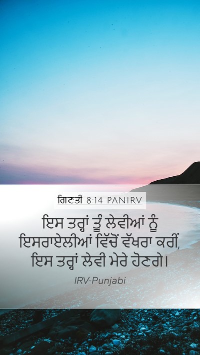 ਗਿਣਤੀ 8:14 PANIRV Mobile Phone Wallpaper - ਇਸ ਤਰ੍ਹਾਂ ਤੂੰ - Mobile Bible Verse Wallpaper