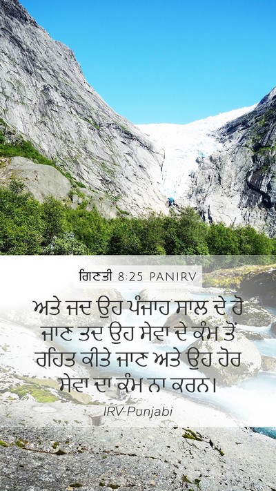ਗਿਣਤੀ 8:25 PANIRV Mobile Phone Wallpaper - ਅਤੇ ਜਦ ਉਹ ਪੰਜਾਹ ਸਾਲ - Mobile Bible Verse Wallpaper