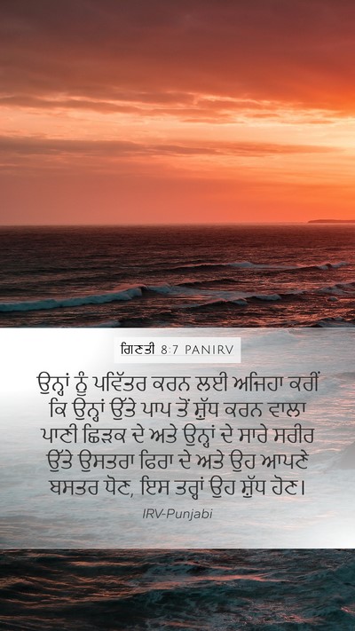 ਗਿਣਤੀ 8:7 PANIRV Mobile Phone Wallpaper - ਉਨ੍ਹਾਂ ਨੂੰ ਪਵਿੱਤਰ - Mobile Bible Verse Wallpaper