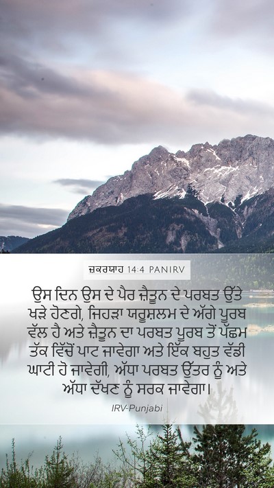ਜ਼ਕਰਯਾਹ 14:4 PANIRV Bible Verse Image