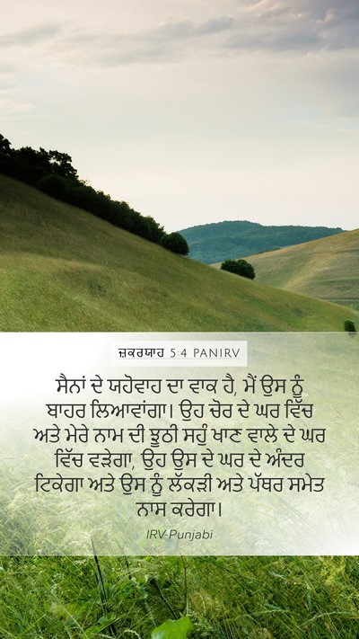 ਜ਼ਕਰਯਾਹ 5:4 PANIRV Bible Verse Image