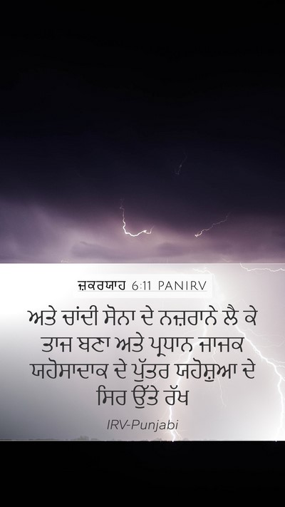 ਜ਼ਕਰਯਾਹ 6:11 PANIRV Bible Verse Image