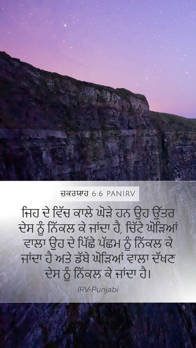 ਜ਼ਕਰਯਾਹ 6:6 PANIRV Bible Verse Image