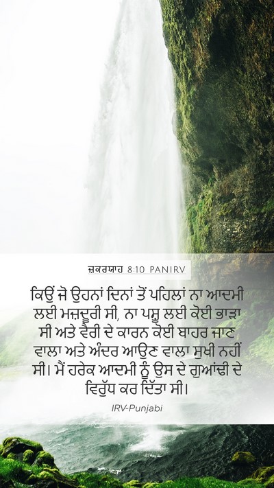 ਜ਼ਕਰਯਾਹ 8:10 PANIRV Bible Verse Image