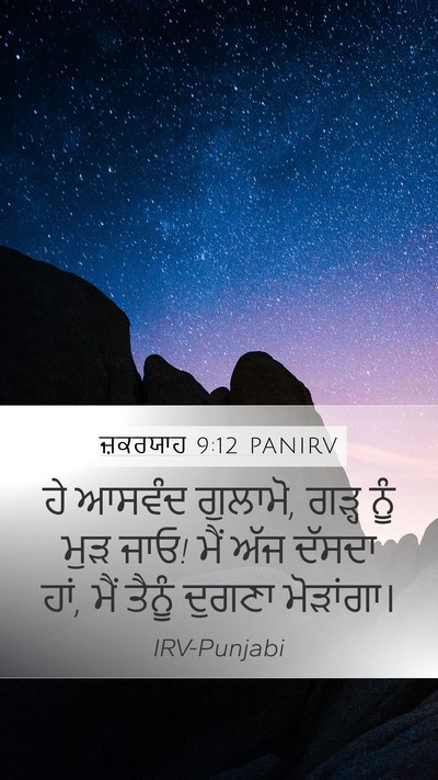 ਜ਼ਕਰਯਾਹ 9:12 PANIRV Bible Verse Image