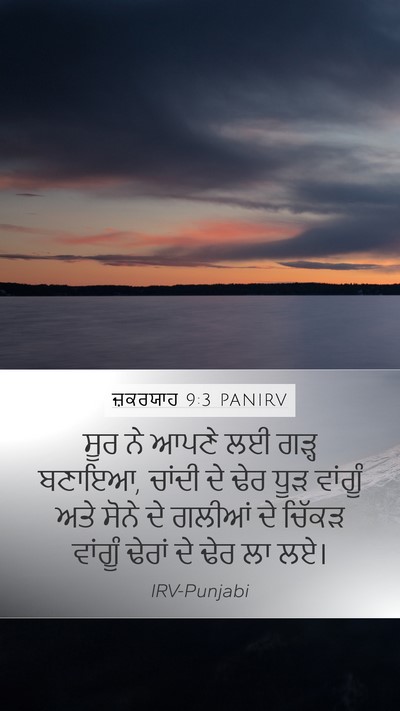 ਜ਼ਕਰਯਾਹ 9:3 PANIRV Bible Verse Image