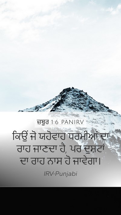 ਜ਼ਬੂਰ 1:6 PANIRV Bible Verse Image