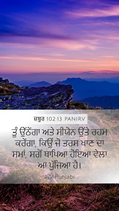 ਜ਼ਬੂਰ 102:13 PANIRV Bible Verse Image