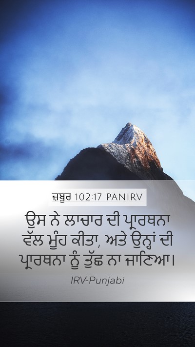 ਜ਼ਬੂਰ 102:17 PANIRV Bible Verse Image