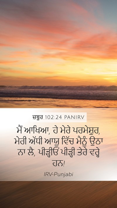 ਜ਼ਬੂਰ 102:24 PANIRV Bible Verse Image