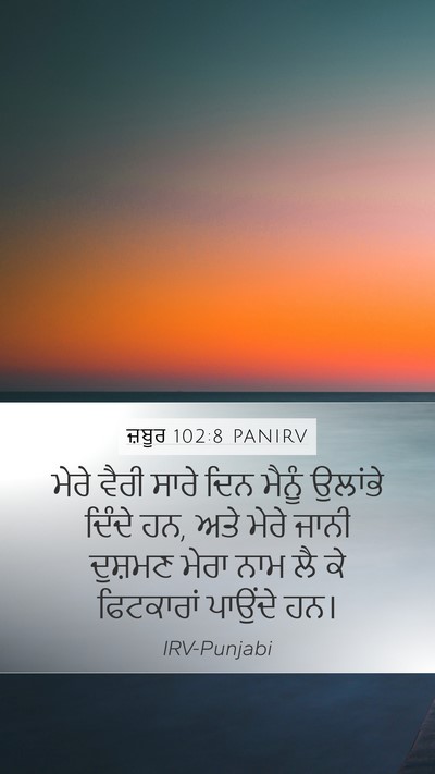 ਜ਼ਬੂਰ 102:8 PANIRV Bible Verse Image