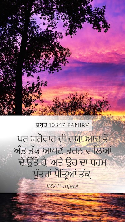 ਜ਼ਬੂਰ 103:17 PANIRV Bible Verse Image