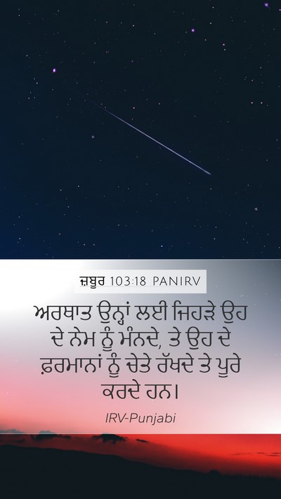 ਜ਼ਬੂਰ 103:18 PANIRV Bible Verse Image