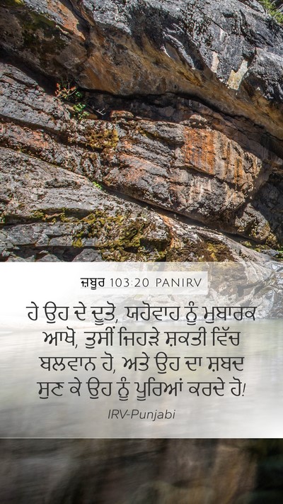 ਜ਼ਬੂਰ 103:20 PANIRV Bible Verse Image