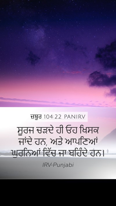 ਜ਼ਬੂਰ 104:22 PANIRV Bible Verse Image