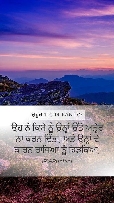 ਜ਼ਬੂਰ 105:14 PANIRV Bible Verse Image