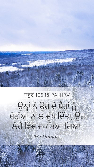 ਜ਼ਬੂਰ 105:18 PANIRV Bible Verse Image