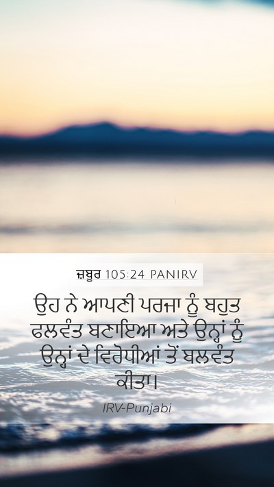 ਜ਼ਬੂਰ 105:24 PANIRV Bible Verse Image