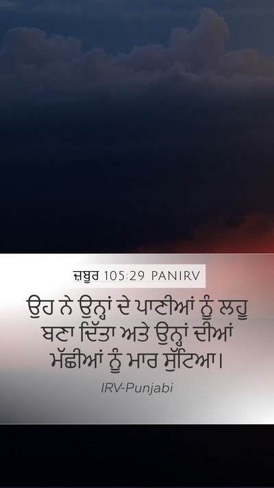 ਜ਼ਬੂਰ 105:29 PANIRV Bible Verse Image