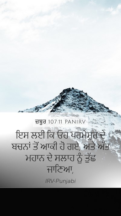 ਜ਼ਬੂਰ 107:11 PANIRV Bible Verse Image