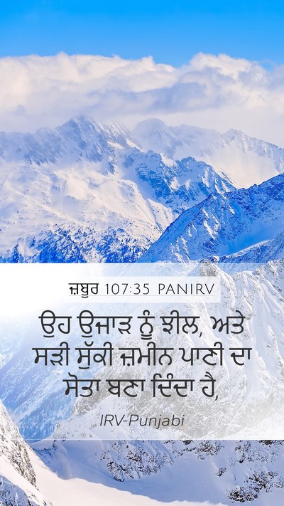ਜ਼ਬੂਰ 107:35 PANIRV Bible Verse Image