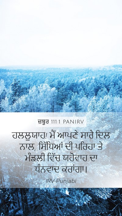 ਜ਼ਬੂਰ 111:1 PANIRV Bible Verse Image