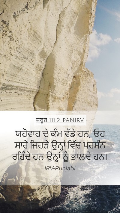 ਜ਼ਬੂਰ 111:2 PANIRV Bible Verse Image