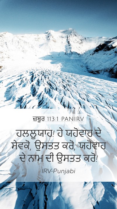 ਜ਼ਬੂਰ 113:1 PANIRV Bible Verse Image