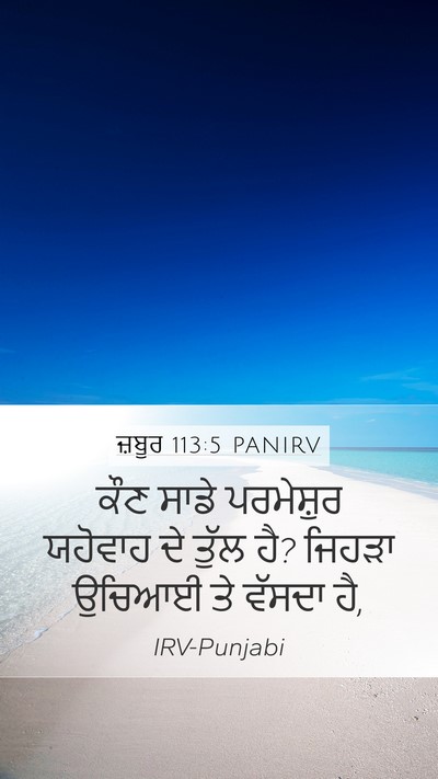 ਜ਼ਬੂਰ 113:5 PANIRV Bible Verse Image