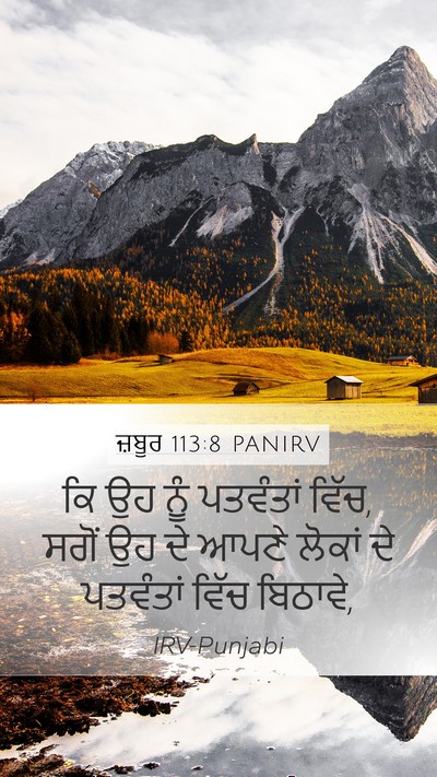 ਜ਼ਬੂਰ 113:8 PANIRV Bible Verse Image