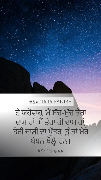 ਜ਼ਬੂਰ 116:16 PANIRV Bible Verse Image