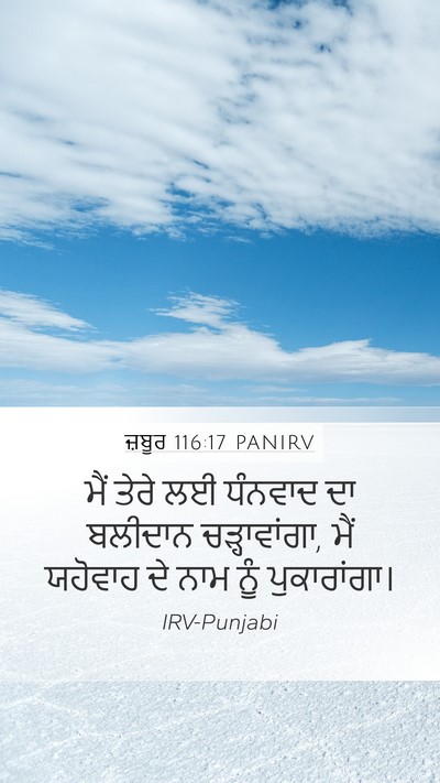ਜ਼ਬੂਰ 116:17 PANIRV Bible Verse Image