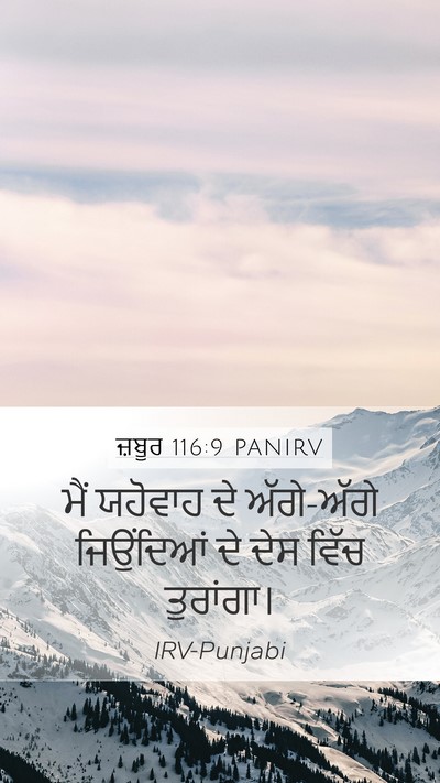 ਜ਼ਬੂਰ 116:9 PANIRV Bible Verse Image