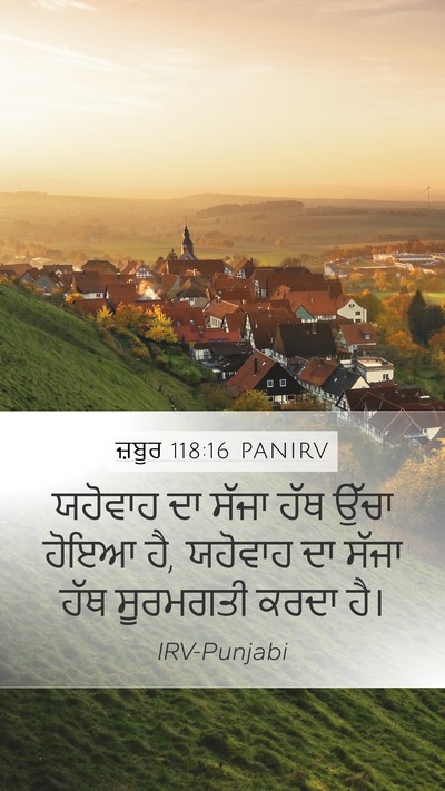 ਜ਼ਬੂਰ 118:16 PANIRV Bible Verse Image