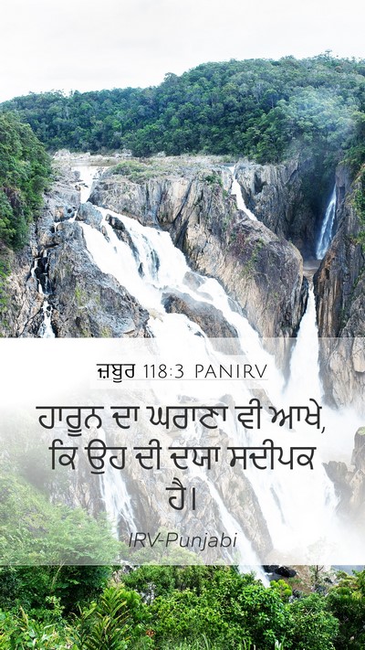 ਜ਼ਬੂਰ 118:3 PANIRV Mobile Phone Wallpaper - ਹਾਰੂਨ ਦਾ ਘਰਾਣਾ ਵੀ - Mobile Bible Verse Wallpaper
