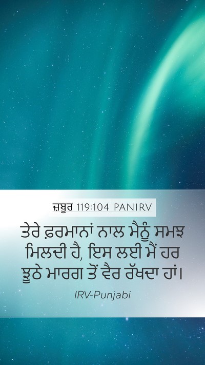 ਜ਼ਬੂਰ 119:104 PANIRV Bible Verse Image