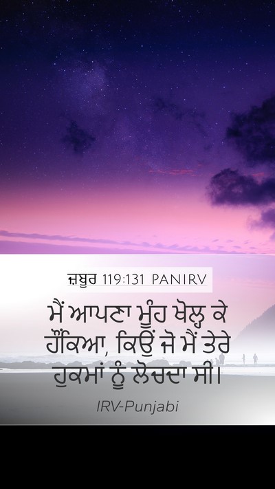ਜ਼ਬੂਰ 119:131 PANIRV Bible Verse Image