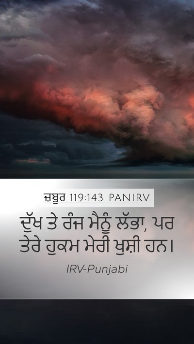 ਜ਼ਬੂਰ 119:143 PANIRV Mobile Phone Wallpaper - ਦੁੱਖ ਤੇ ਰੰਜ ਮੈਨੂੰ - Mobile Bible Verse Wallpaper