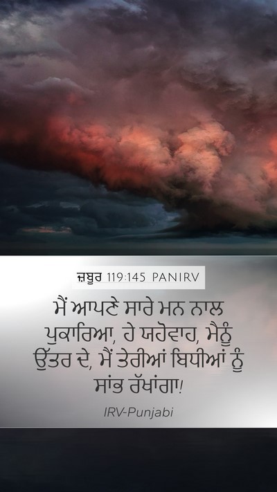 ਜ਼ਬੂਰ 119:145 PANIRV Bible Verse Image
