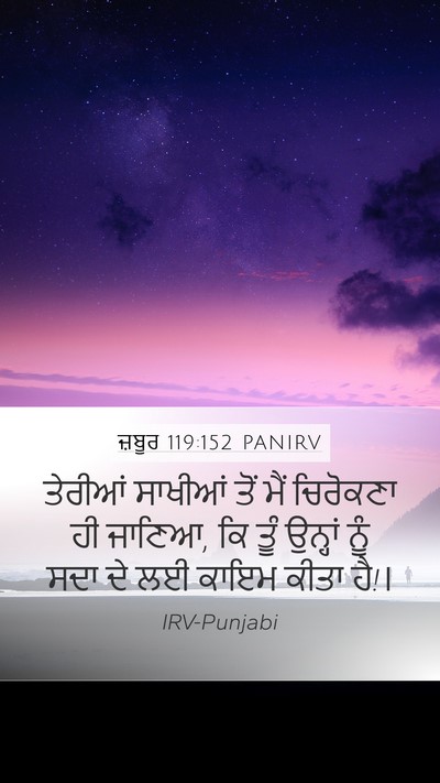 ਜ਼ਬੂਰ 119:152 PANIRV Bible Verse Image