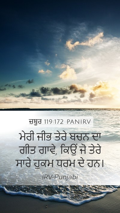 ਜ਼ਬੂਰ 119:172 PANIRV Bible Verse Image