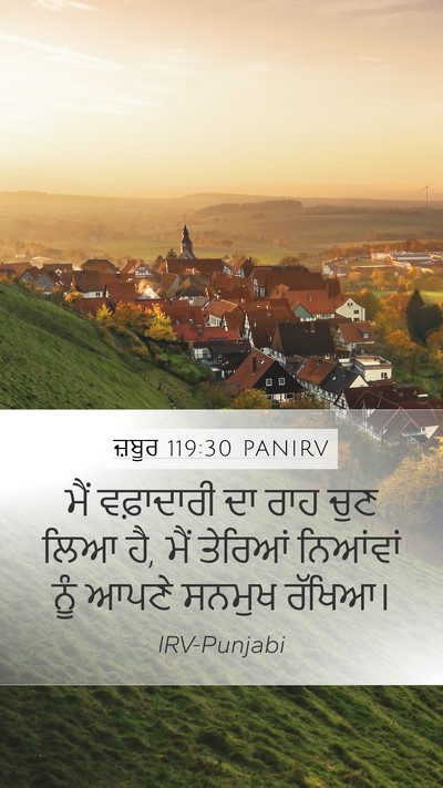 ਜ਼ਬੂਰ 119:30 PANIRV Bible Verse Image